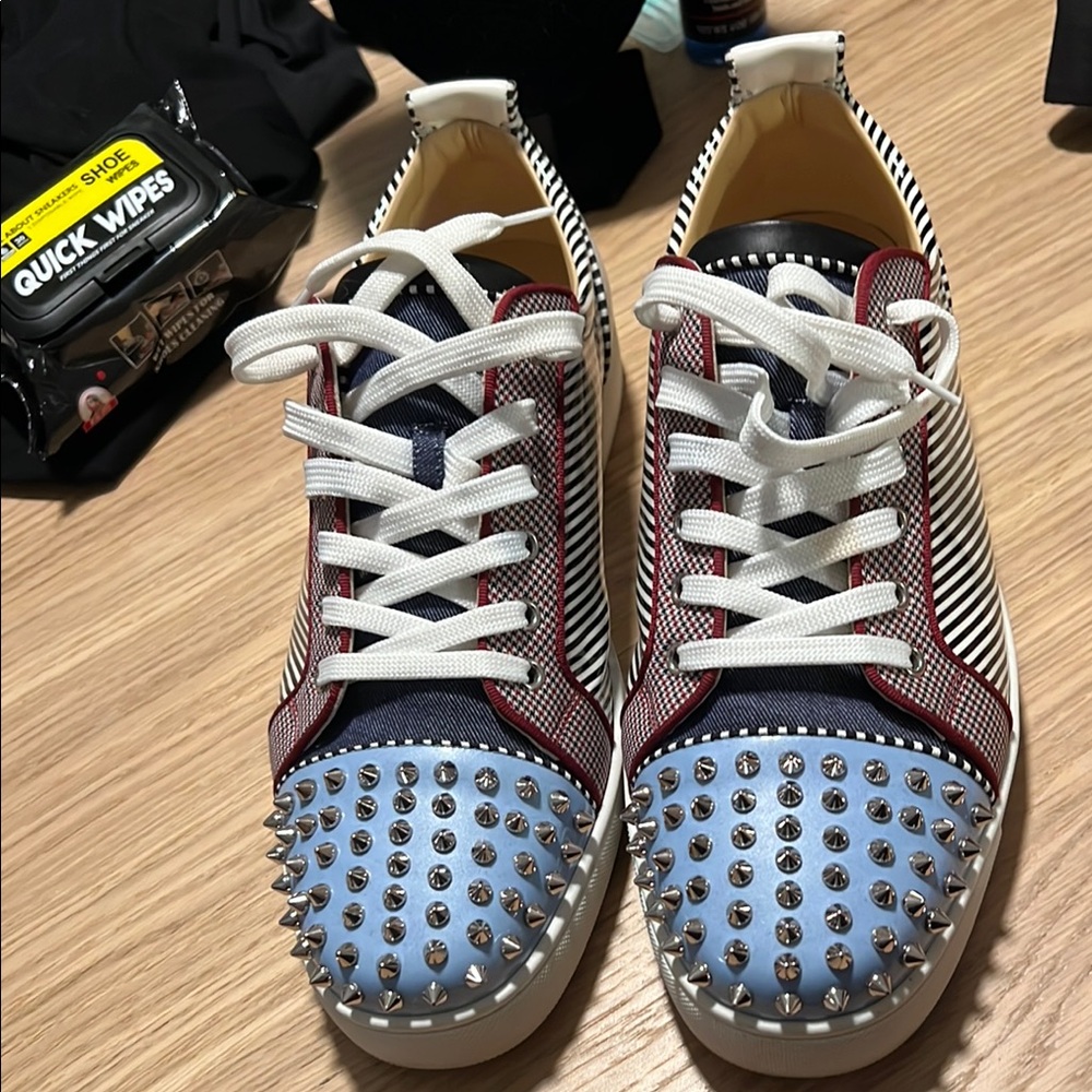 Christian Louboutin Multicolor Spiked Sneakers